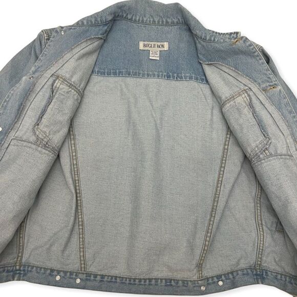 VINTAGE BUGLE BOY DENIM TRUCKER JACKET - Picture 7 of 12